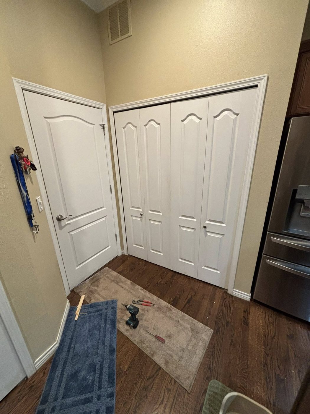 Hallway and closet doors installed